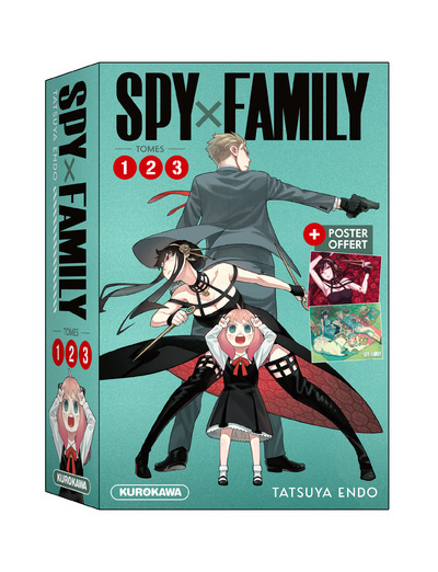 Kniha COFFRET - Spy x Family - tomes 1-2-3 + poster Tatsuya Endo