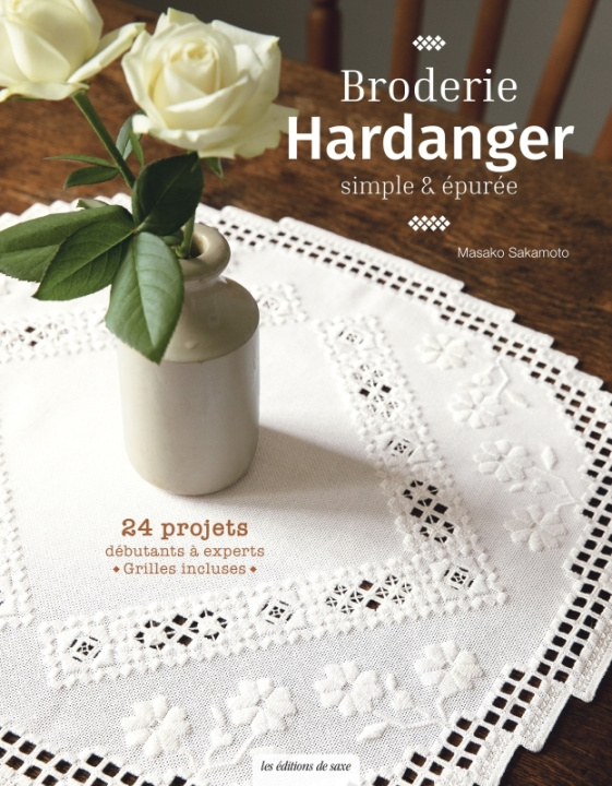 Carte Broderie Hardanger simple et épurée Masako Sakamoto