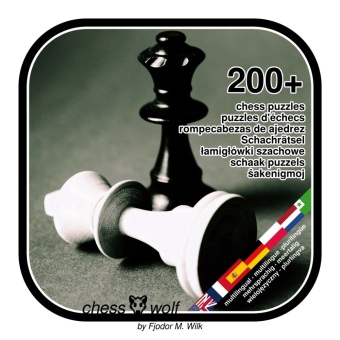 Kniha 200+ chess puzzles, puzzles d'échecs, rompecabezas de ajedrez, Schachrätsel, lamiglowki szachowe, schaak puzzels, sxakenigmoj 