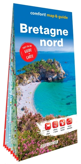 Kniha Bretagne nord 1/300.000 (map&guide - carte et guide XL format laminée) 