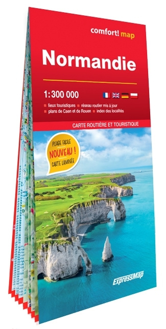 Книга Normandie 1/300.000 (carte grand format laminée) 