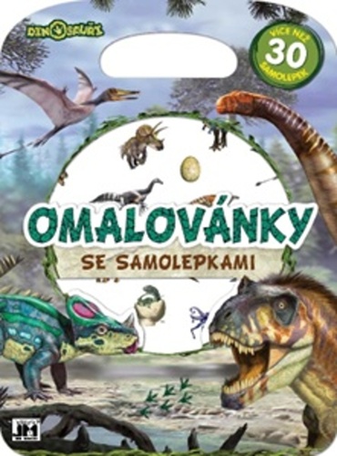 Kniha Omalovánky se samolepkami Dino 