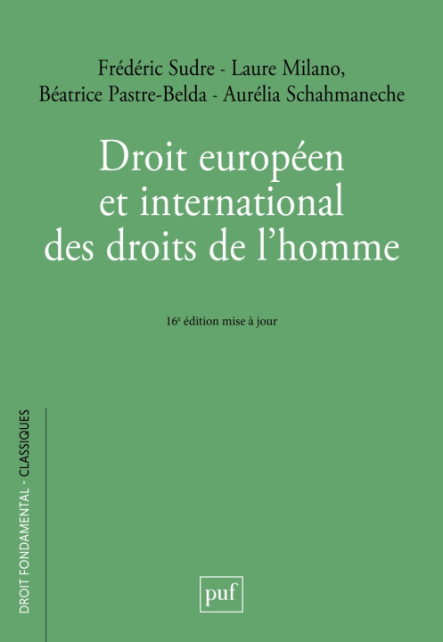 Buch Droit européen et international des droits de l'homme Schahmaneche