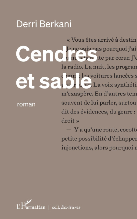 Knjiga Cendres et sable Berkani