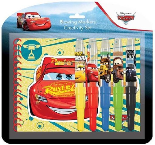 Книга Set s foukacími fixy a notesem Auta 