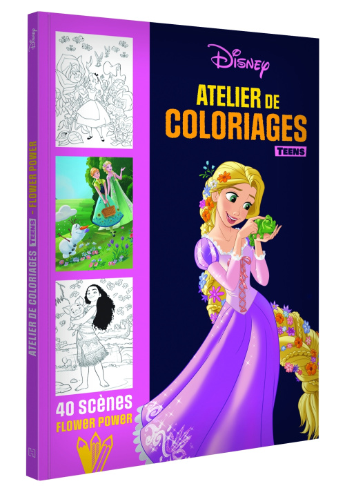 Книга DISNEY - ATELIER DE COLORIAGES TEENS - Flower Power 