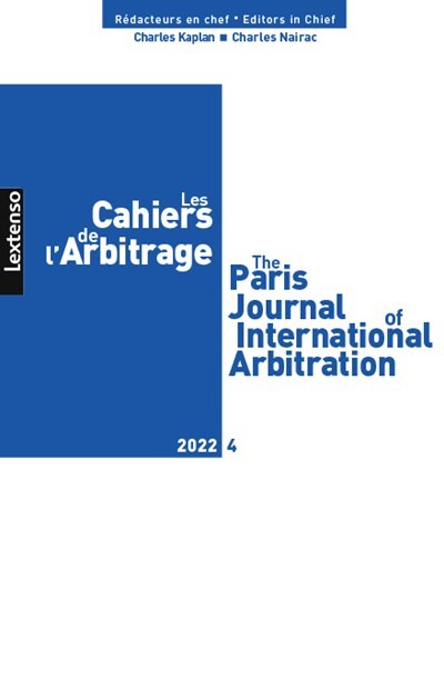 Kniha Les Cahiers de l'Arbitrage N°4-2022 