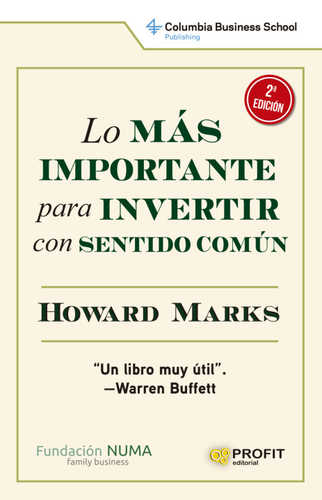 Kniha Lo más importante para invertir con sentido común NE Howard Marks