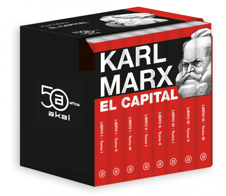 Kniha El capital (estuche obra completa). Edición 50 Aniversario Akal 