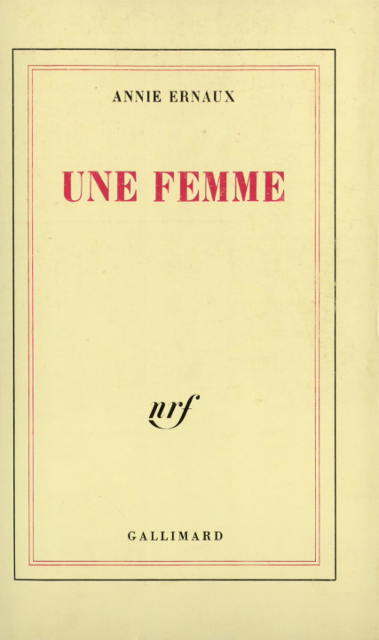 Книга Une femme Ernaux