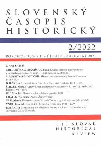 Könyv Slovenský časopis historický 2/2022 autorov Kolektív