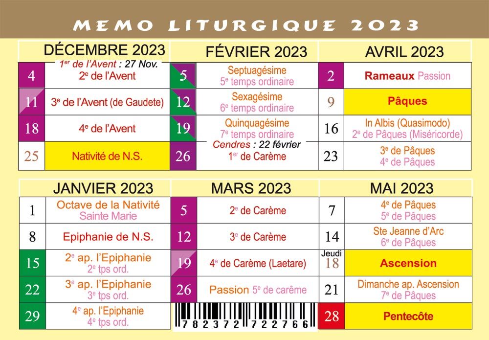 Kniha Memo liturgique 2023 Jude