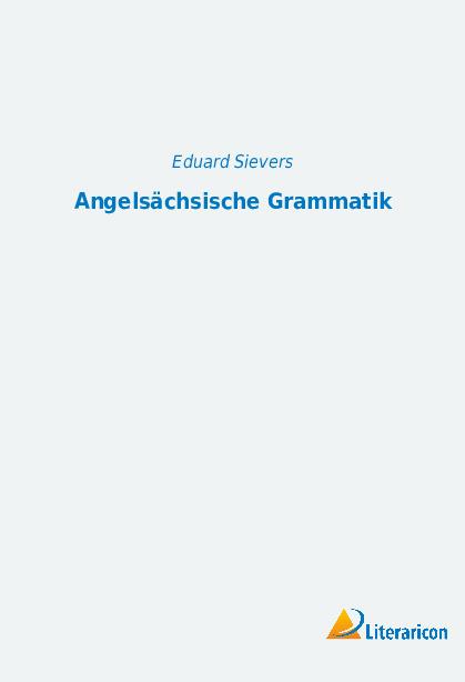 Kniha Angelsächsische Grammatik 