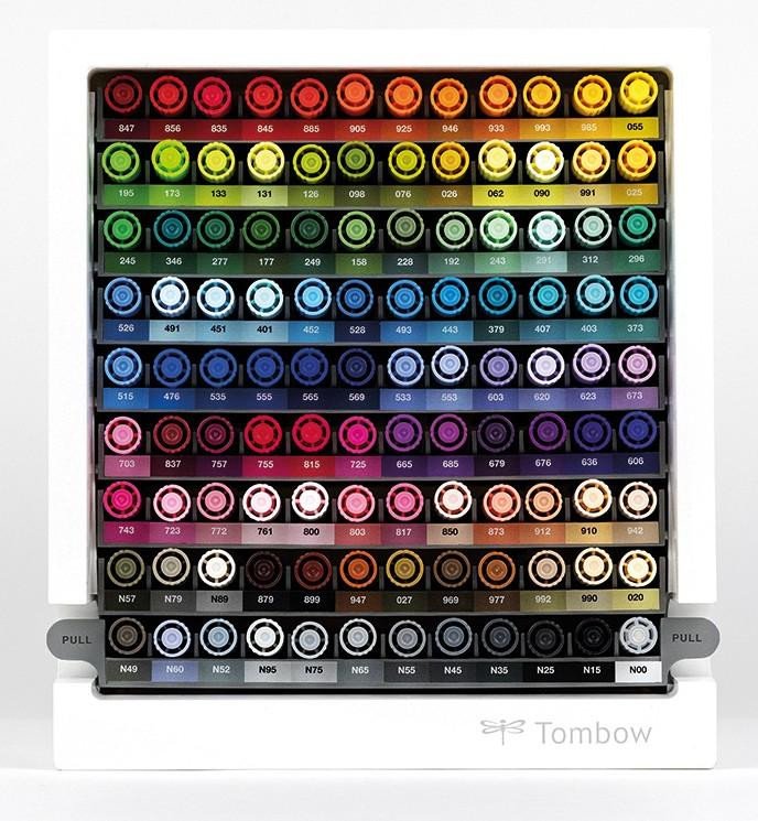 Könyv Tombow ABT Stolní organizér na fixy - 107 barev + blender 