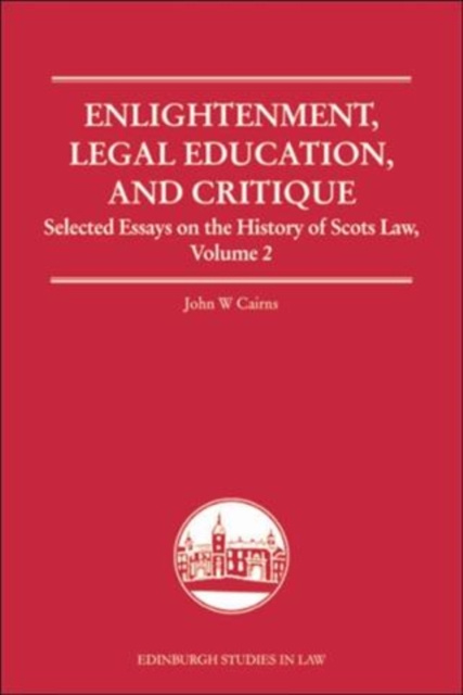 E-kniha Enlightenment, Legal Education, and Critique John W. Cairns