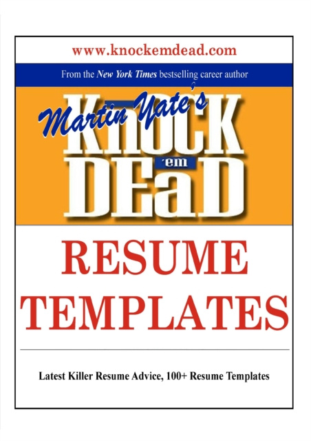 E-kniha Knock Em Dead Resume Templates Martin Yate