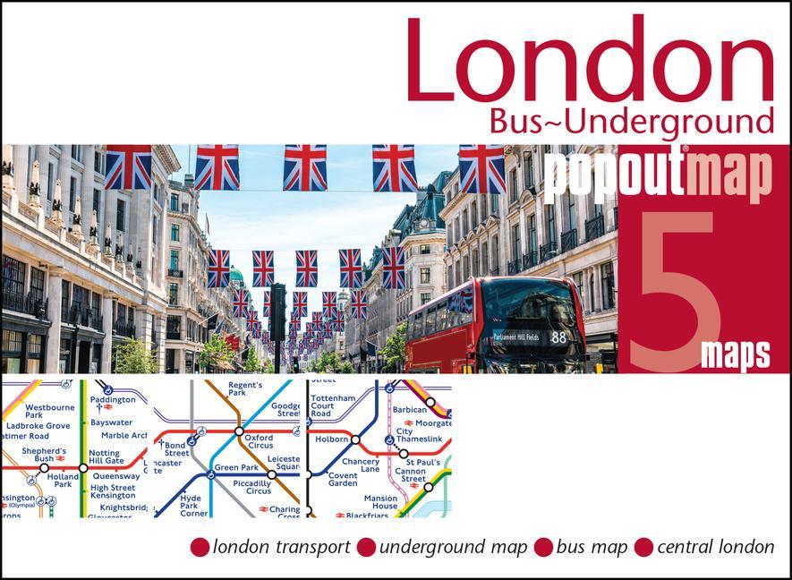 Tiskanica London Bus and Underground PopOut Map 