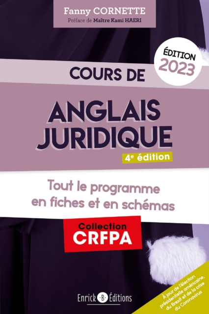 E-kniha Cours d'anglais juridique 2023 Fanny Cornette