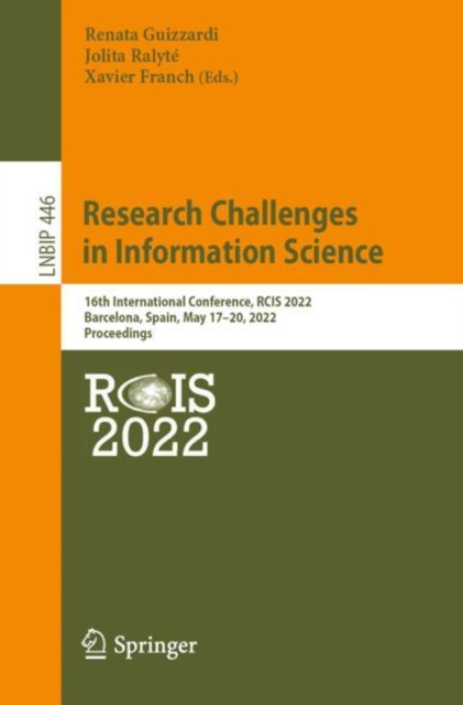E-kniha Research Challenges in Information Science Renata Guizzardi