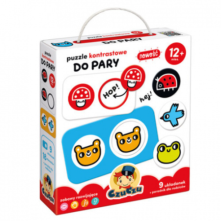 Βιβλίο CzuCzu. Puzzle kontrastowe. Do pary 12 mies.+ 