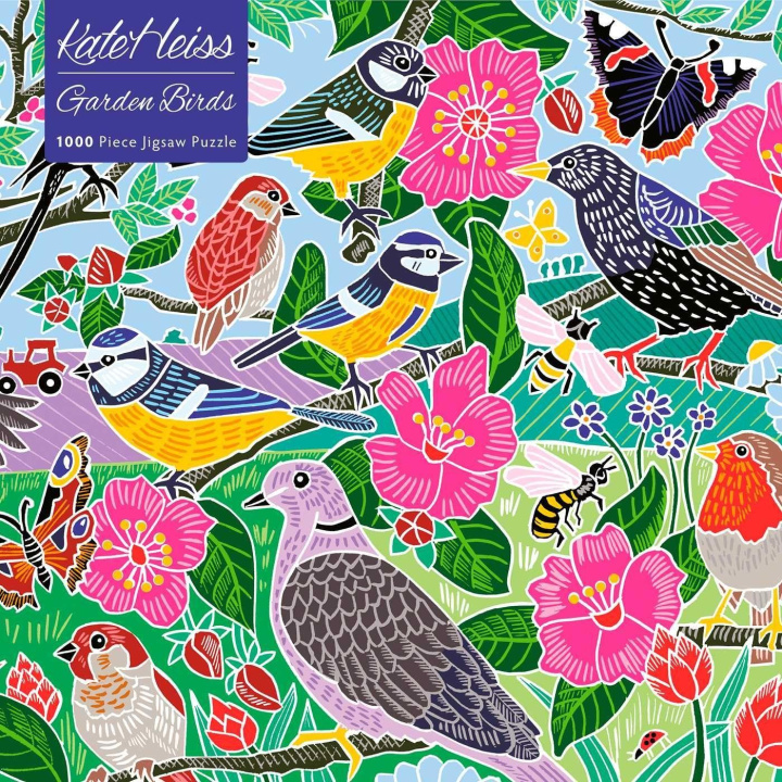 Kniha Adult Jigsaw Puzzle: Kate Heiss: Garden Birds: 1000-Piece Jigsaw Puzzles 