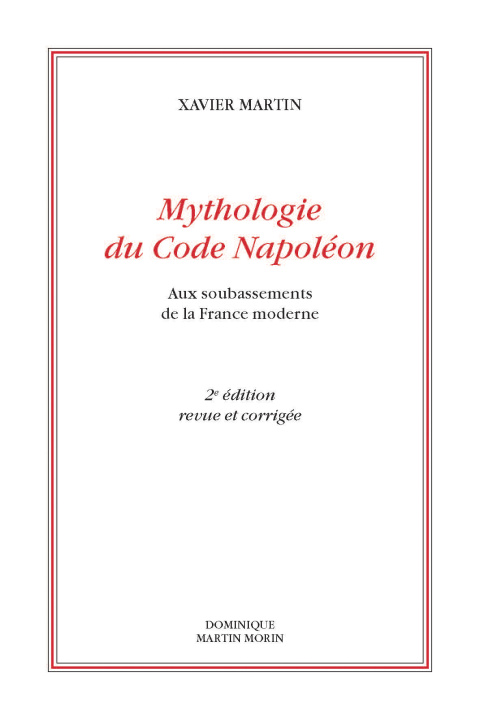 Knjiga Mythologie du Code Napoléon Martin