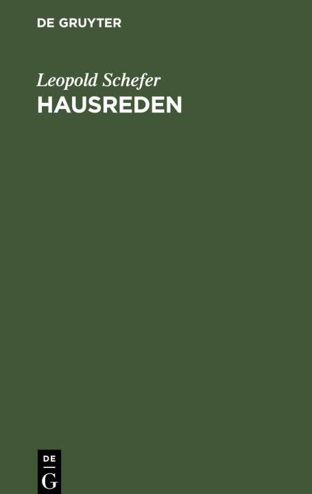 Knjiga Hausreden Leopold Schefer