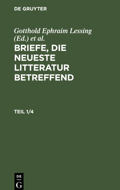 Buch Briefe, die neueste Litteratur betreffend. Teil 1/4 Moses Mendelssohn