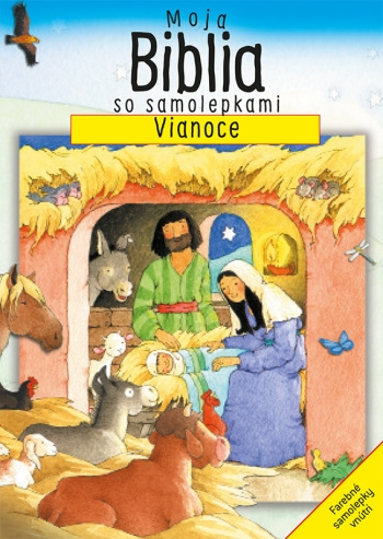 Kniha Moja Biblia so samolepkami Vianoce Sally Ann Wrightová