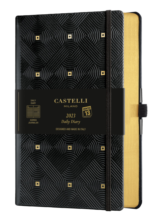 Kniha Agenda 2023 journalier grand format C&G maya gold CASTELLI