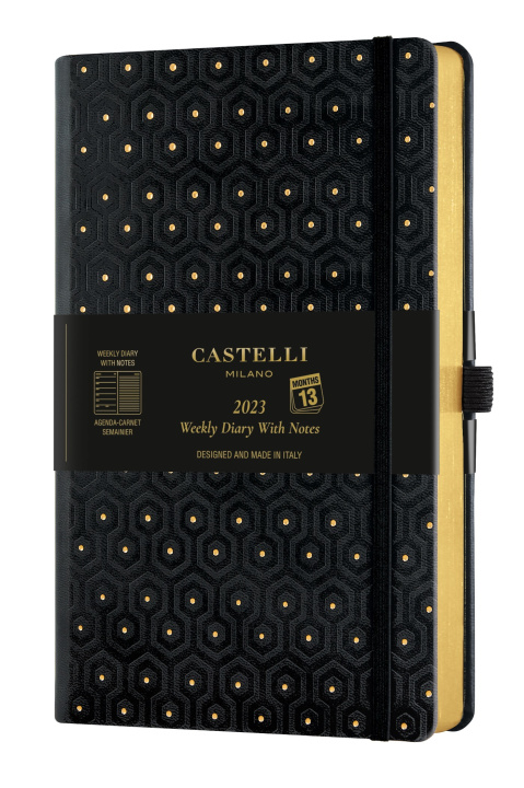Kalendář/Diář Agenda 2023 semainier grand format C&G honey gold CASTELLI
