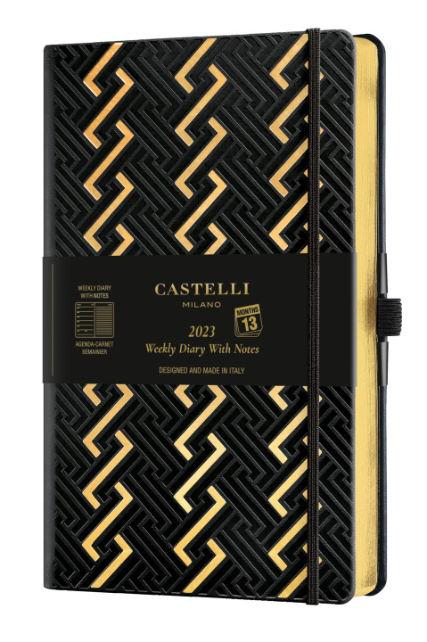 Calendar / Agendă Agenda 2023 semainier grand format C&G romans gold CASTELLI