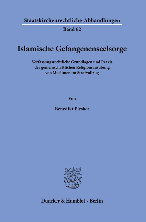 Buch Islamische Gefangenenseelsorge. Benedikt Plesker