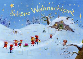 Naptár/Határidőnapló Mini-Adventskalender mit Umschlag zum Verschicken mit zauberhaften Wichteln - WWS Marina Rachner