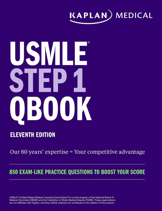 Kniha USMLE Step 1 Qbook, Eleventh Edition: 850 Exam-Like Practice Questions to Boost Your Score 