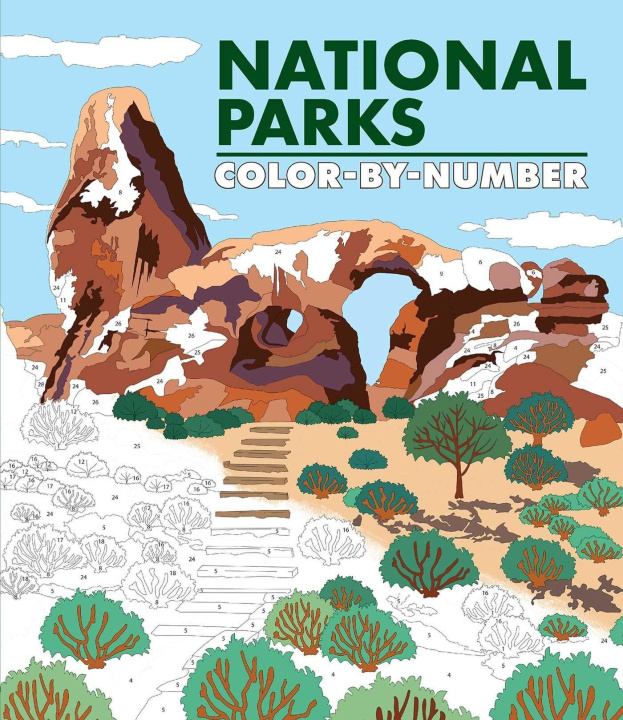Kniha National Parks Color-By-Number 