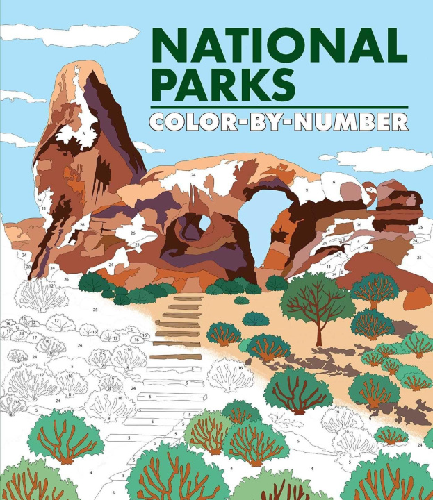 Book National Parks Color-By-Number 