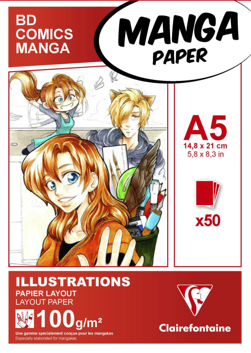 Könyv Layoutblock für Mangas und Comics A5 50 Blatt 100g 