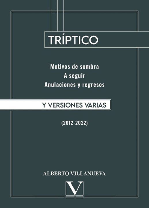 Knjiga Tríptico y versiones varias Villanueva