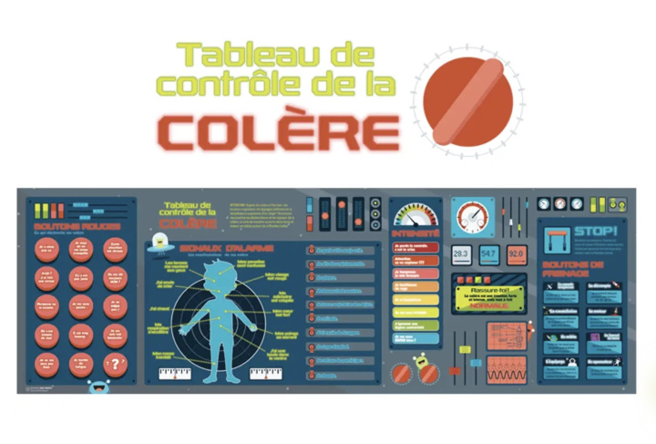 Kniha AFFICHE TABLEAU DE CONTRÔLE DE LA COLÈRE MIDI TRENTE