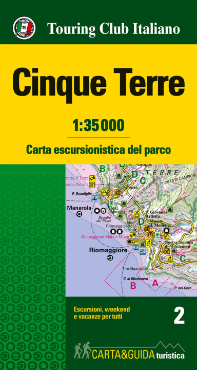 Nyomtatványok Cinque Terre. Carta escursionistica del parco. 1:35.000 