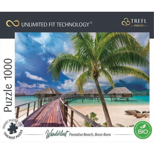 Hra/Hračka Puzzle Rajská pláž na Bora-Bora 1000 dílků 