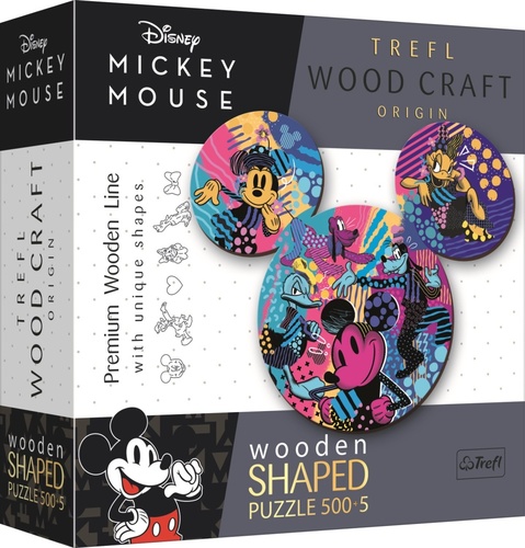 Joc / Jucărie Dřevěné puzzle Mickey Mouse 505 dílků 