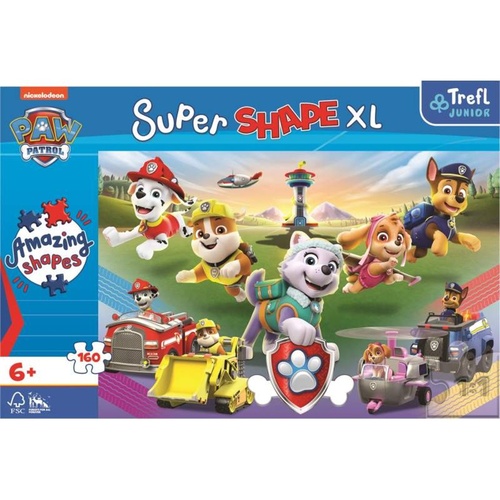 Hra/Hračka Puzzle Super Shape XL Tlapková patrola 160 dílků 
