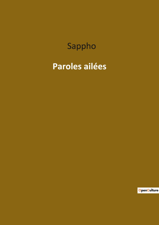 Buch Paroles ailées Sappho