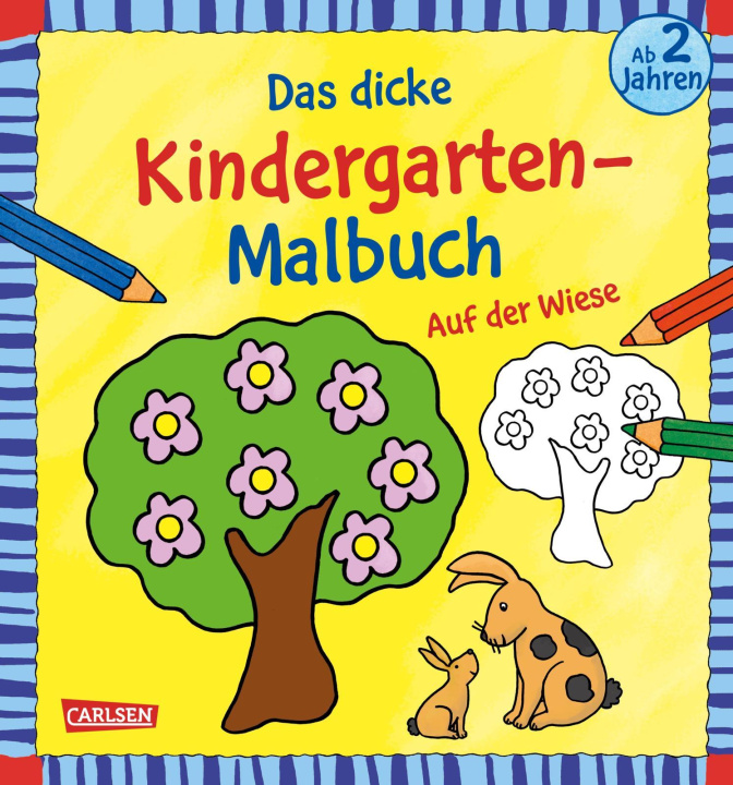Könyv Das dicke Kindergarten-Malbuch: Auf der Wiese 