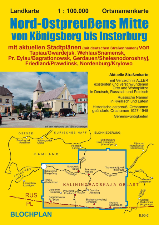 Tlačovina Landkarte Nord-Ostpreußens Mitte von Königsberg bis Insterburg 
