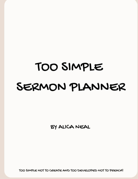Knjiga Too Simple Sermon Planner Alica Neal