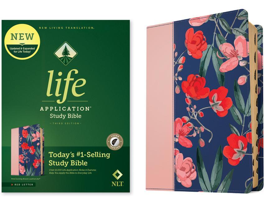 Kniha NLT Life Application Study Bible, Third Edition (Red Letter, Leatherlike, Pink Evening Bloom, Indexed) 