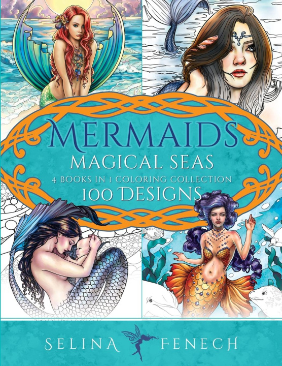 Книга Mermaids Magical Seas Coloring Collection 